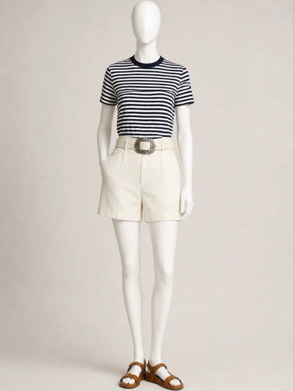 Ralph Lauren Collection purple label Hallie navy striped cotton t shirt  jersey